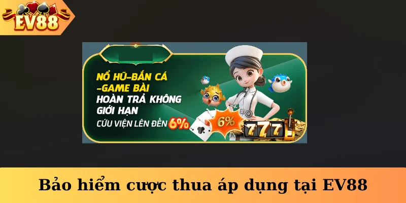 Bảo hiểm cược thua áp dụng tại EV88